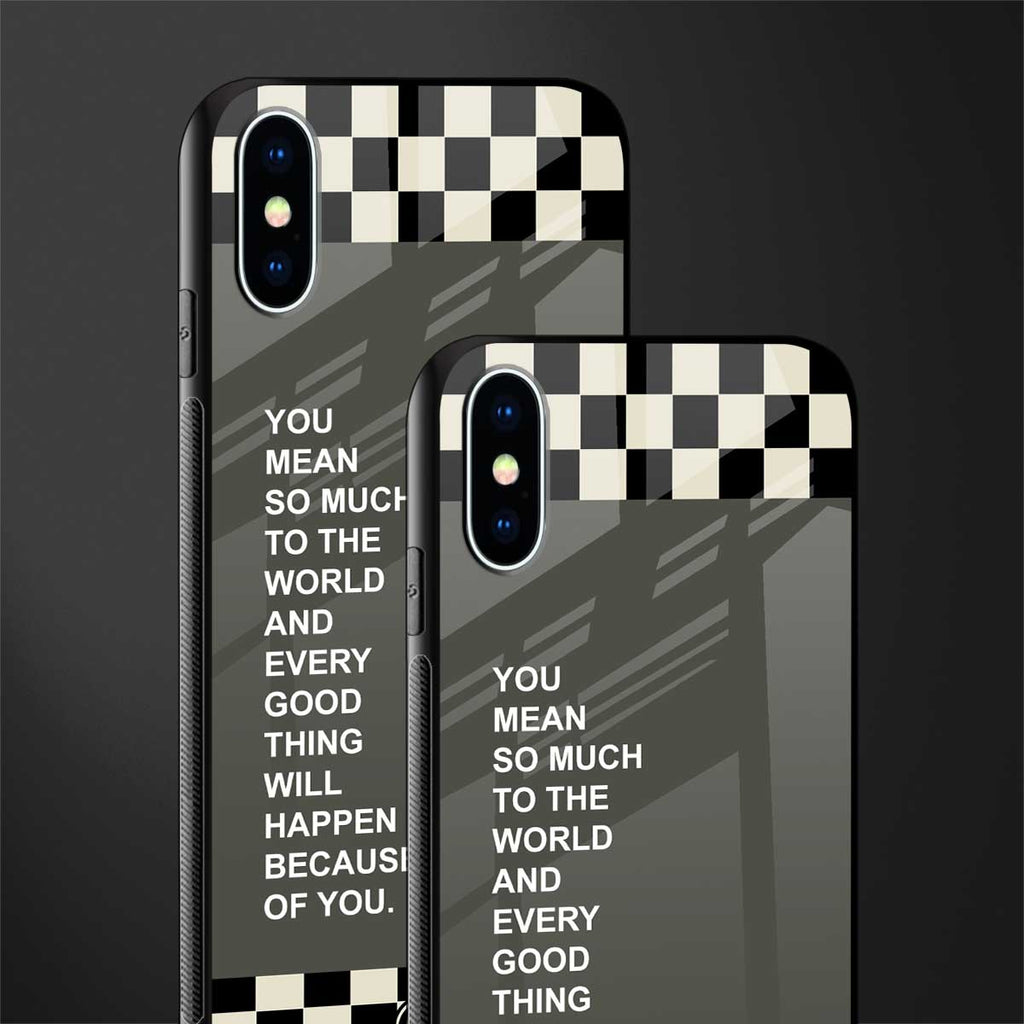 you mean so much to the world glass case for iphone xs image-2