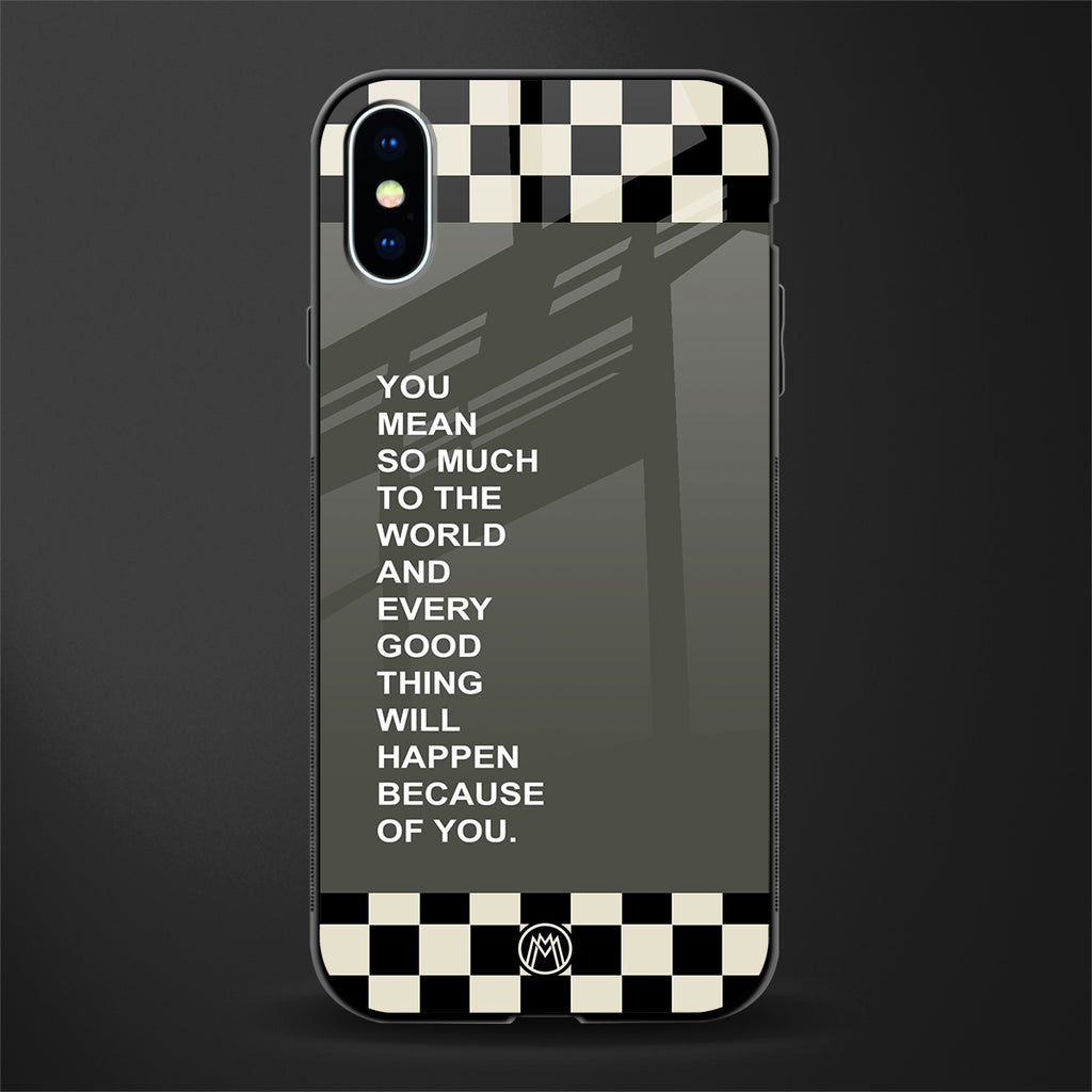you mean so much to the world glass case for iphone xs image