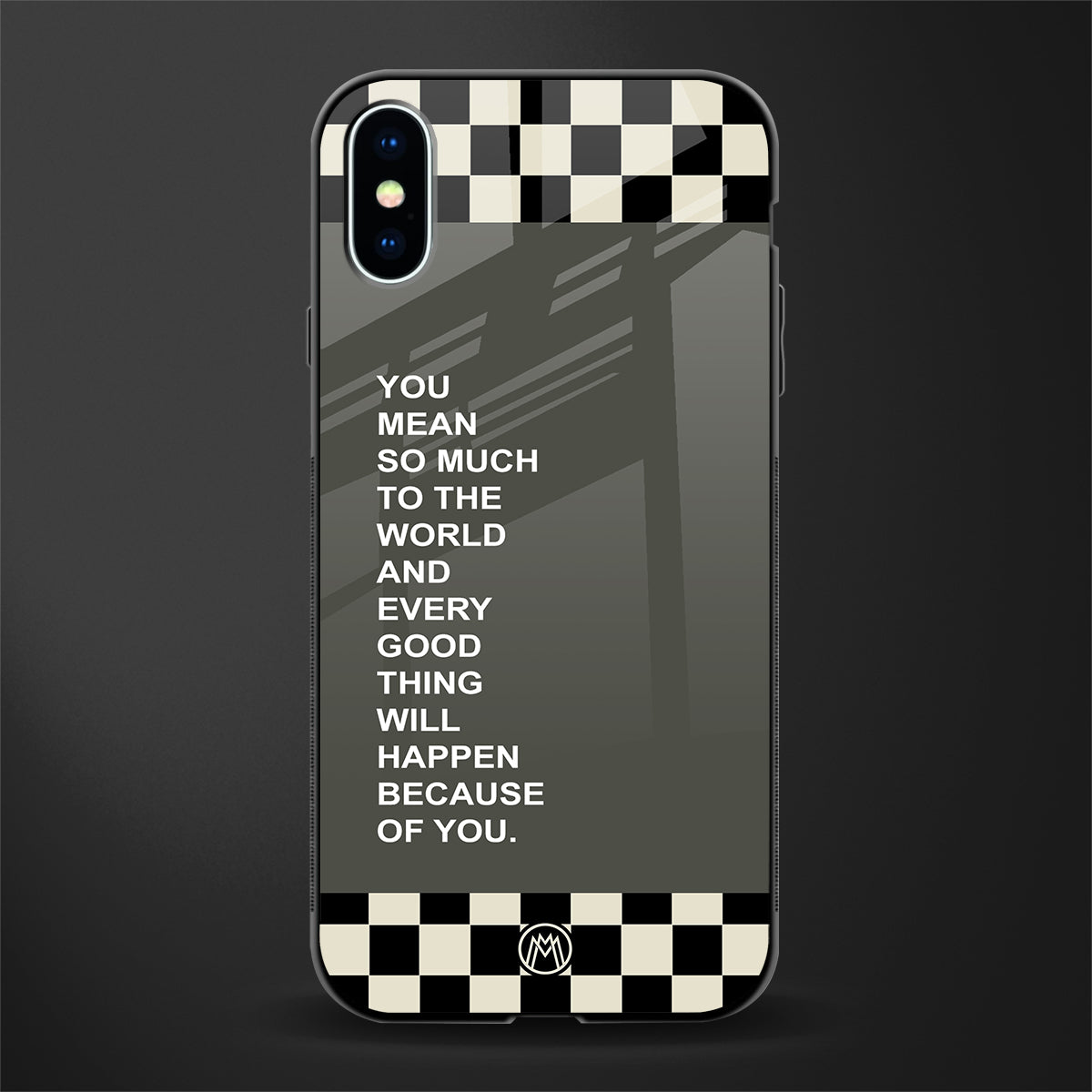 you mean so much to the world glass case for iphone xs image