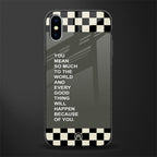 you mean so much to the world glass case for iphone x image