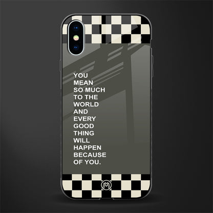 you mean so much to the world glass case for iphone x image