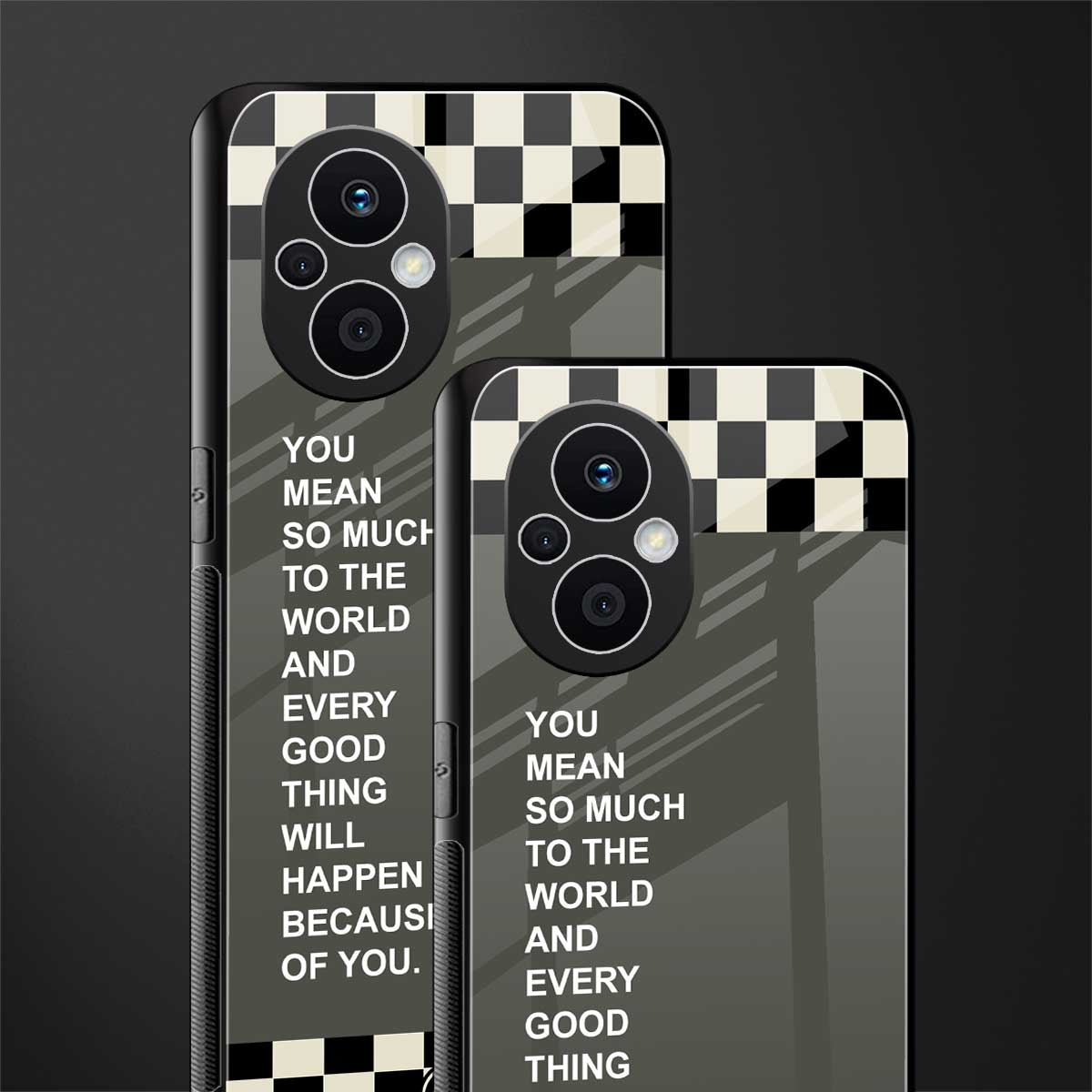 you mean so much to the world back phone cover | glass case for oppo f21 pro 5g