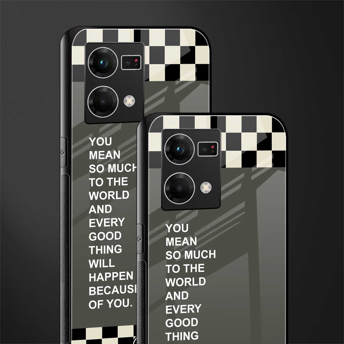 you mean so much to the world back phone cover | glass case for oppo f21 pro 4g