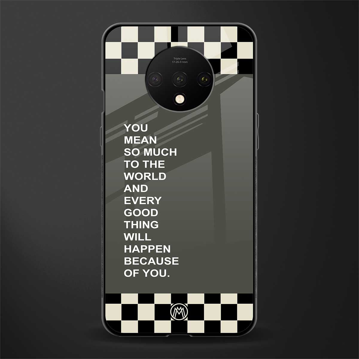 you mean so much to the world glass case for oneplus 7t image