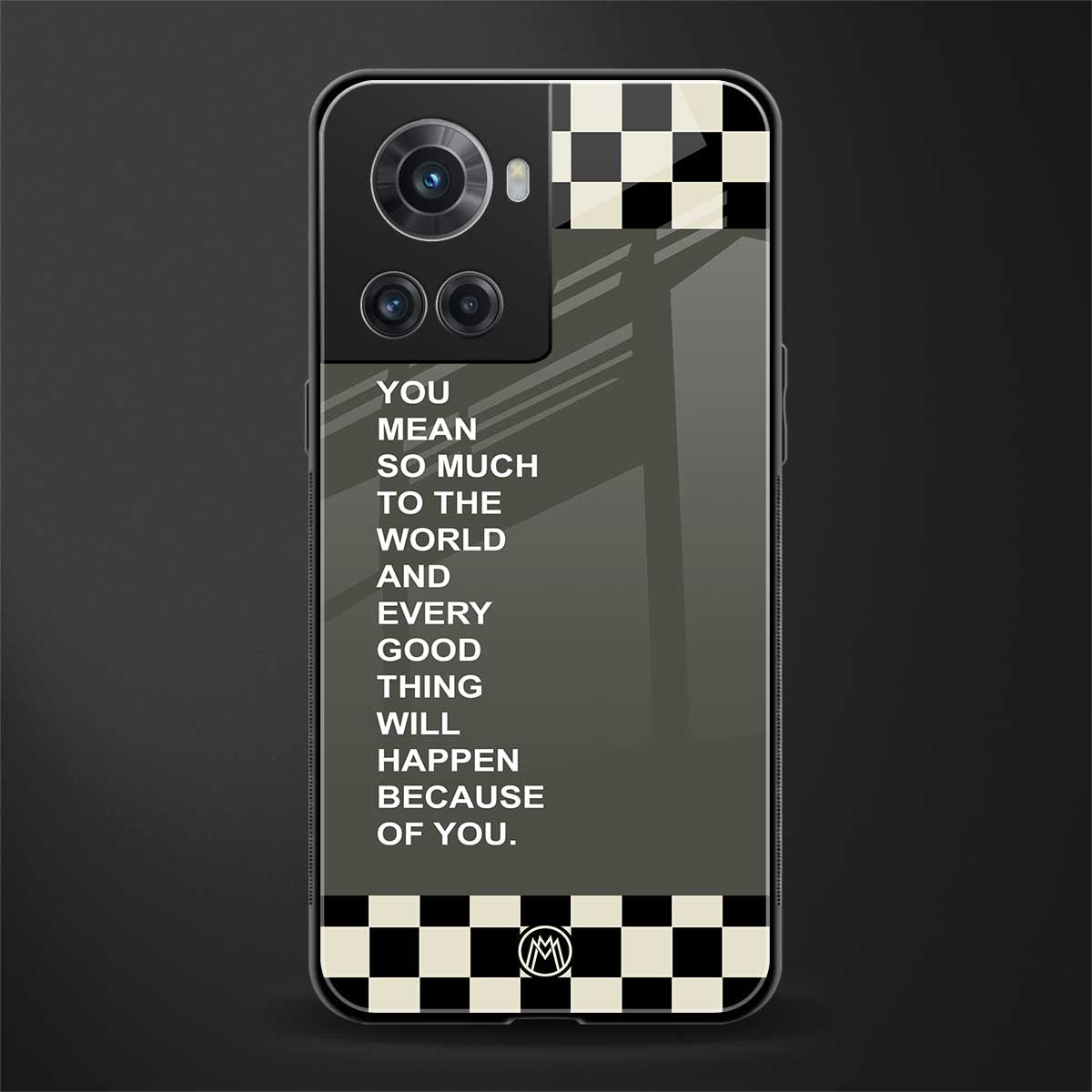 you mean so much to the world back phone cover | glass case for oneplus 10r 5g