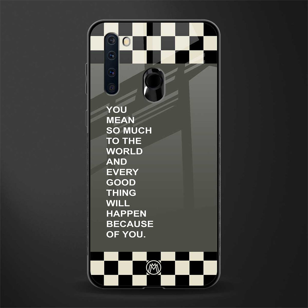 you mean so much to the world glass case for samsung a21 image