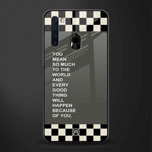 you mean so much to the world glass case for samsung a21 image