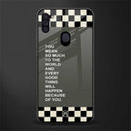 you mean so much to the world glass case for samsung a11 image