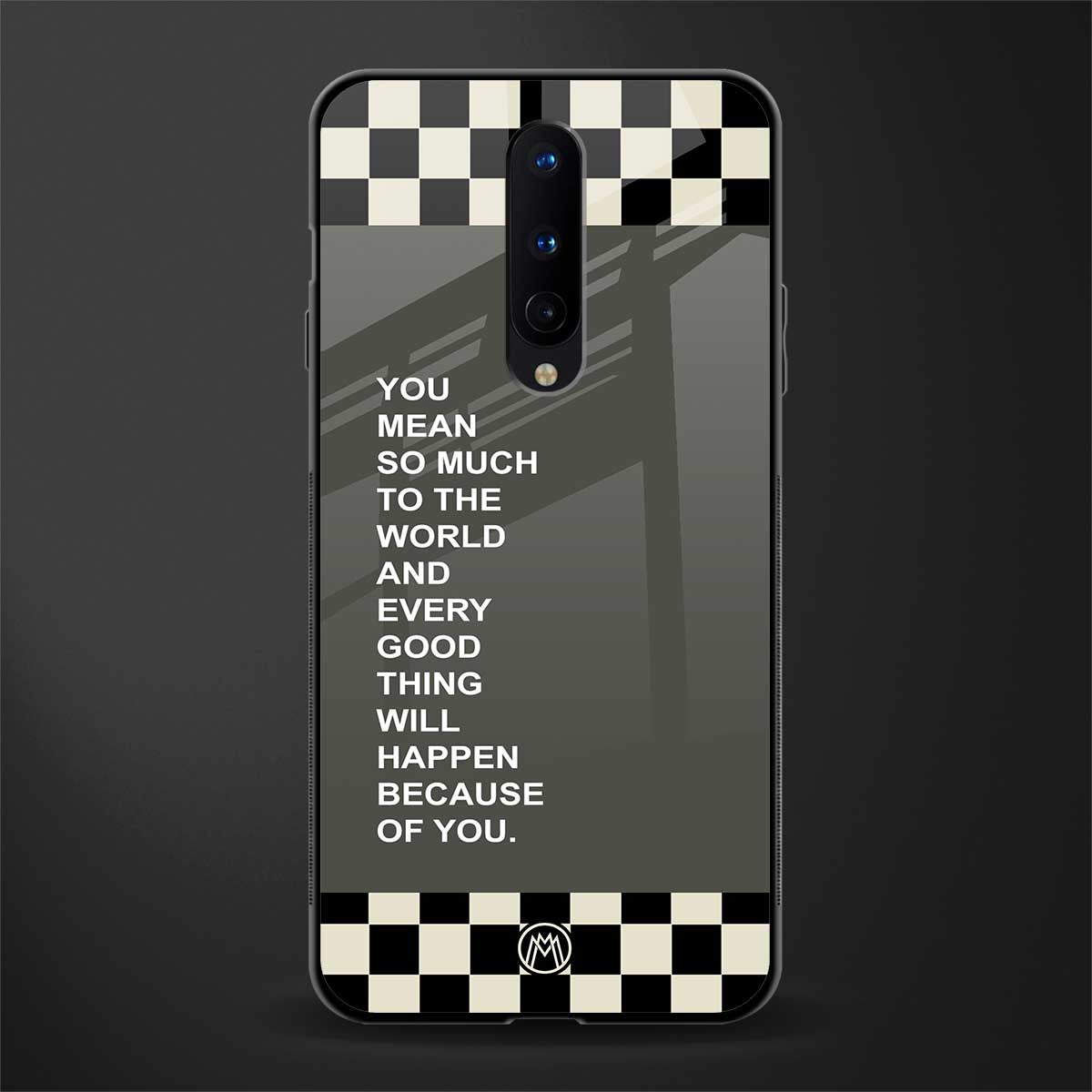 you mean so much to the world glass case for oneplus 8 image