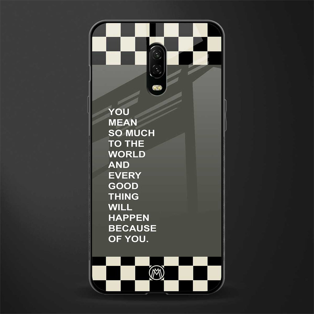 you mean so much to the world glass case for oneplus 6t image