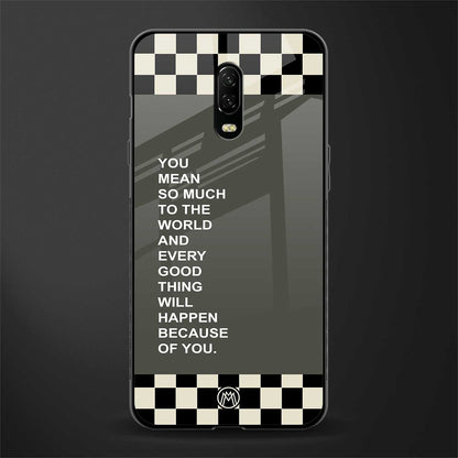 you mean so much to the world glass case for oneplus 6t image