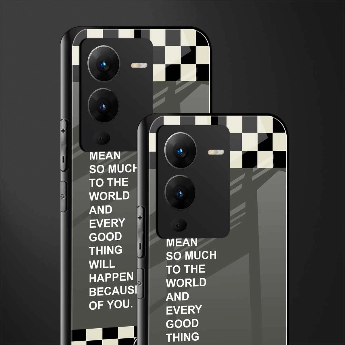 you mean so much to the world back phone cover | glass case for vivo v25 pro 5g
