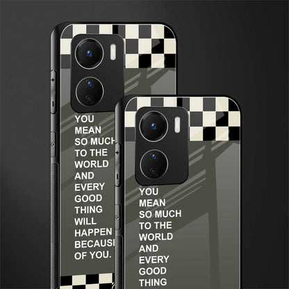 you mean so much to the world back phone cover | glass case for vivo y16
