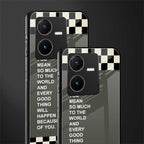 you mean so much to the world back phone cover | glass case for vivo y22