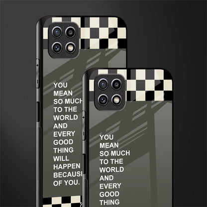 you mean so much to the world back phone cover | glass case for samsung galaxy f42