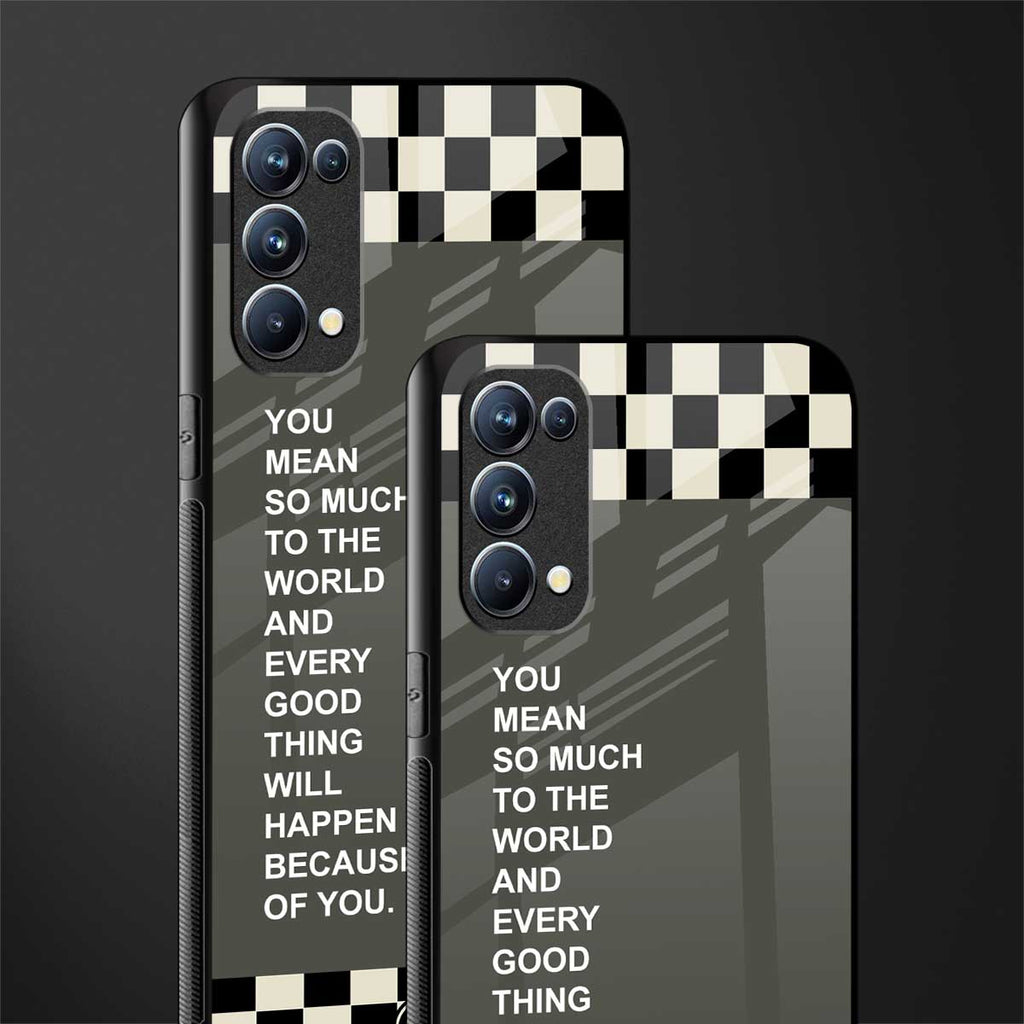 you mean so much to the world back phone cover | glass case for oppo reno 5