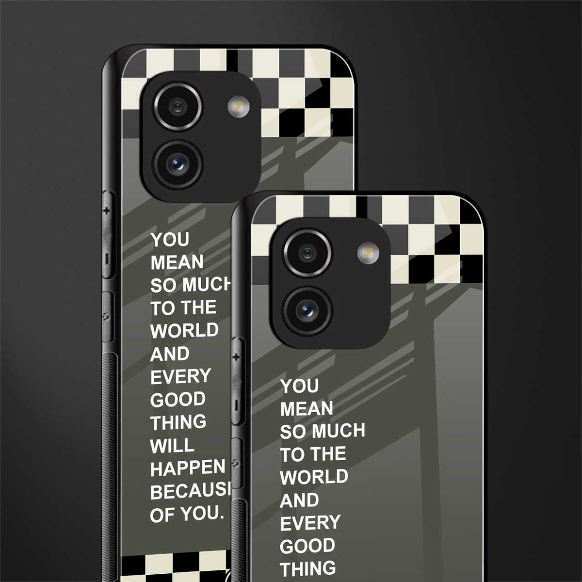you mean so much to the world back phone cover | glass case for samsung galaxy a03