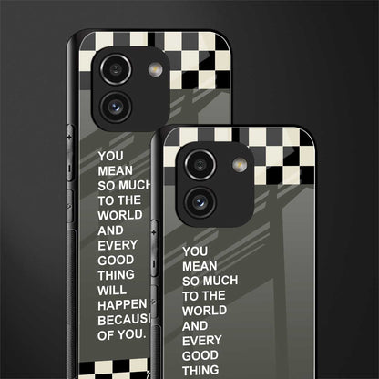 you mean so much to the world back phone cover | glass case for samsung galaxy a03
