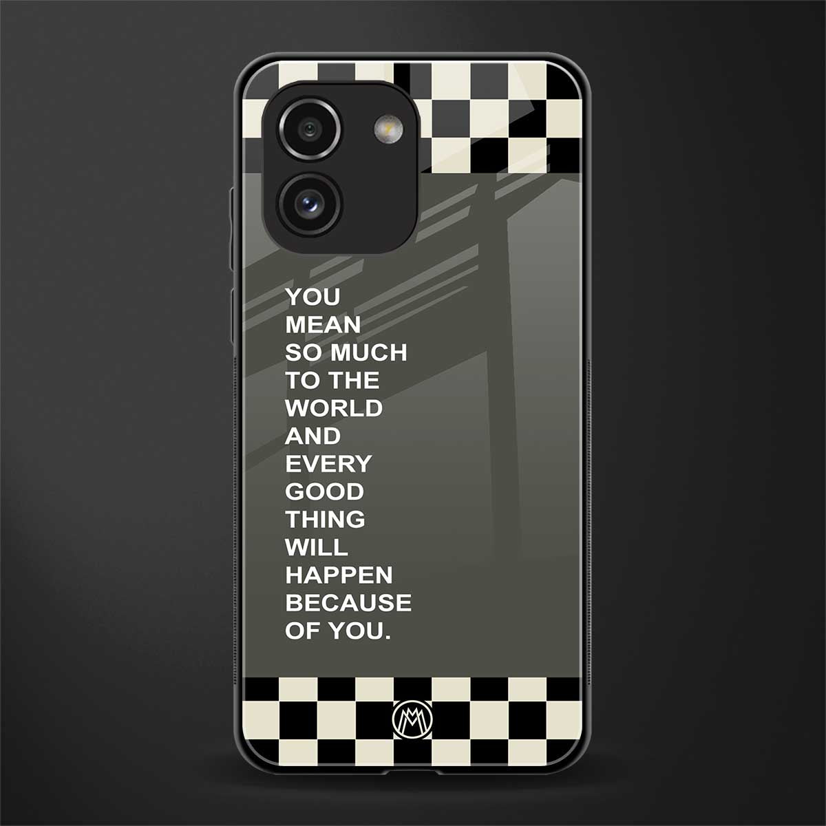 you mean so much to the world back phone cover | glass case for samsung galaxy a03