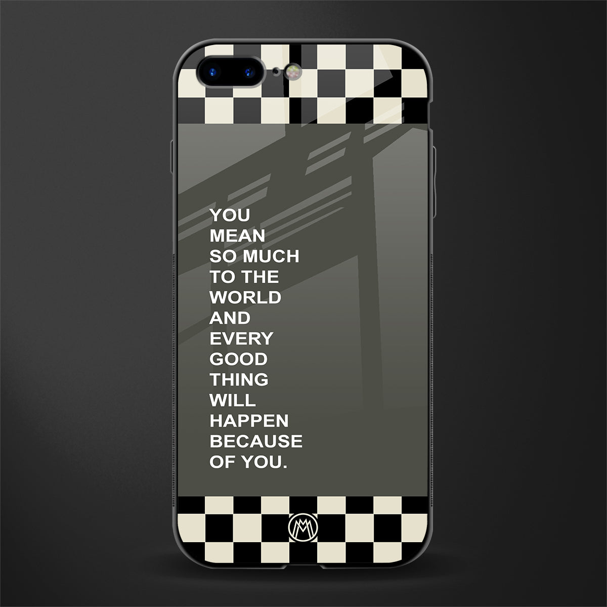 you mean so much to the world glass case for iphone 8 plus image