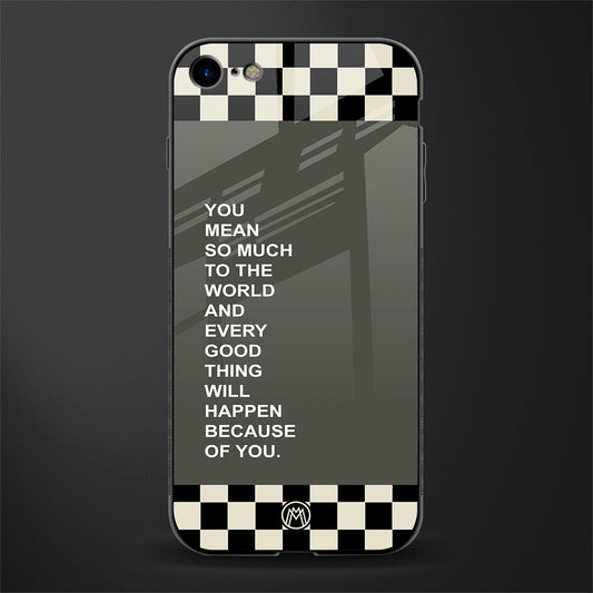 you mean so much to the world glass case for iphone se 2020 image