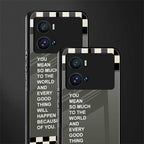 you mean so much to the world back phone cover | glass case for iQOO 9 Pro