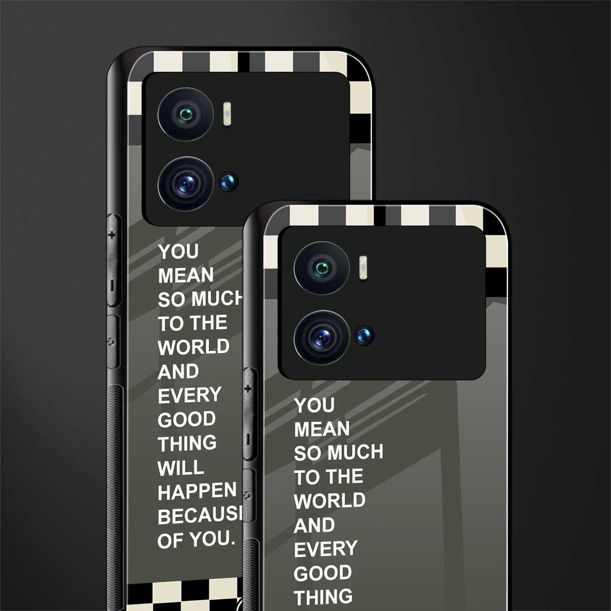 you mean so much to the world back phone cover | glass case for iQOO 9 Pro