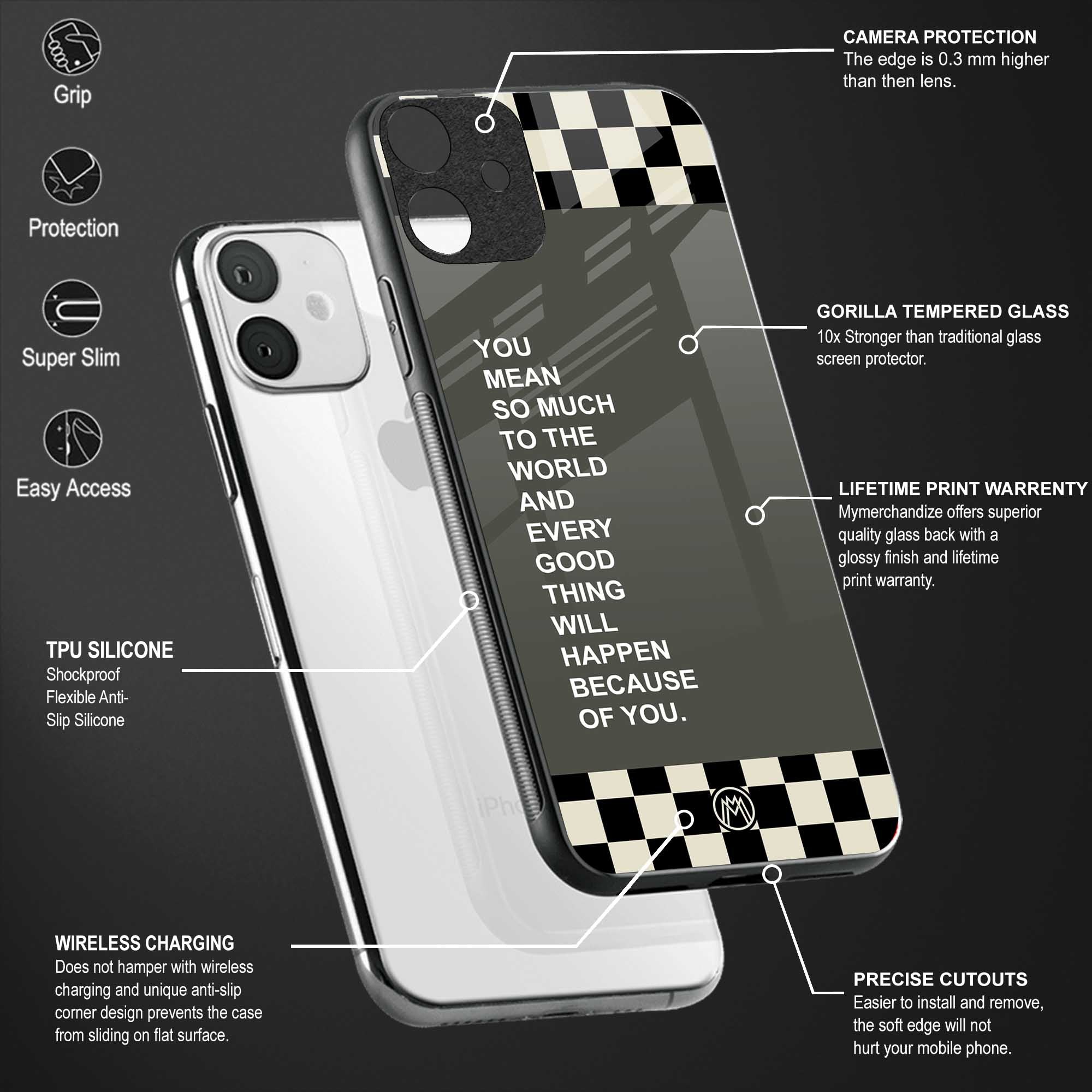 you mean so much to the world back phone cover | glass case for realme 9 pro 5g