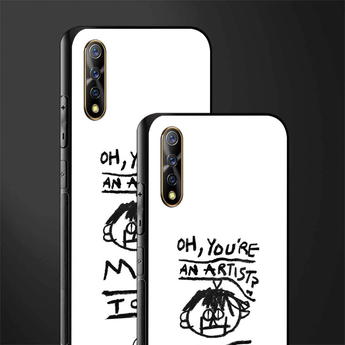you're an artist glass case for vivo s1 image-2