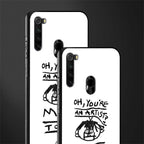 you're an artist glass case for redmi note 8 image-2