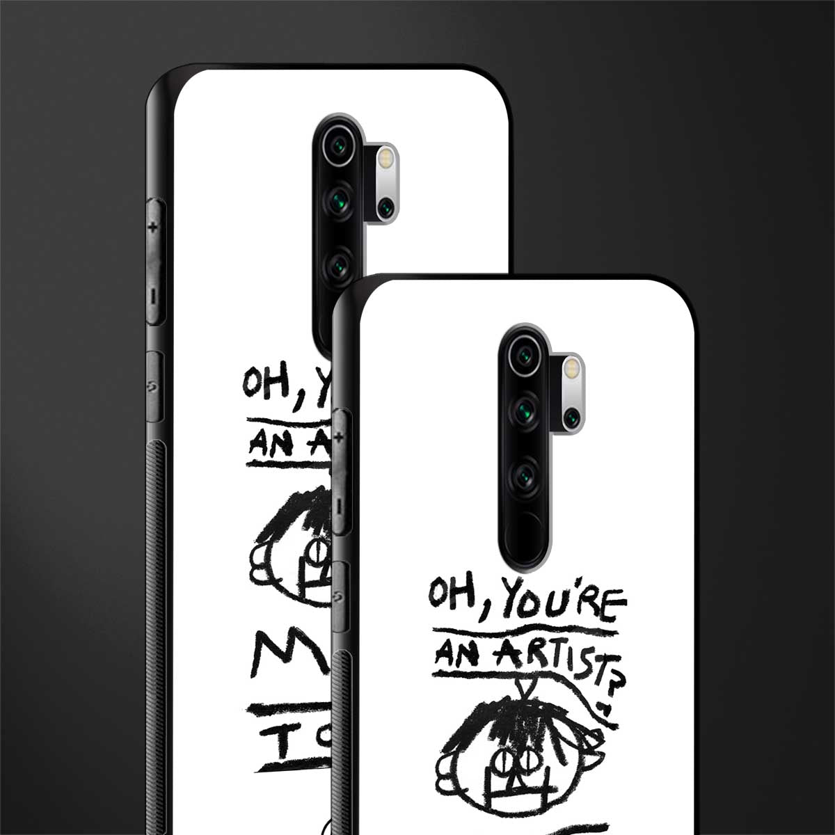 you're an artist glass case for redmi note 8 pro image-2