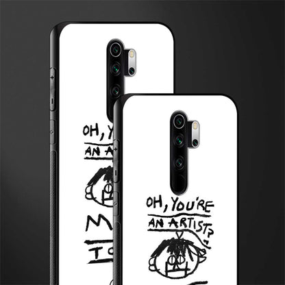 you're an artist glass case for redmi note 8 pro image-2
