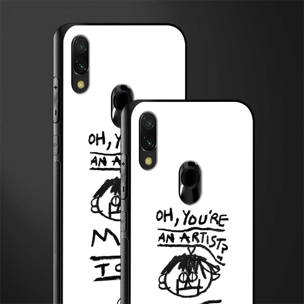 you're an artist glass case for redmi note 7s image-2