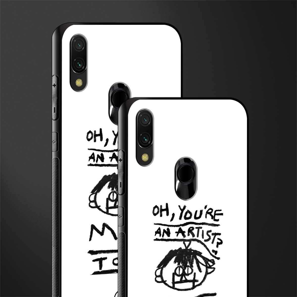 you're an artist glass case for redmi note 7s image-2