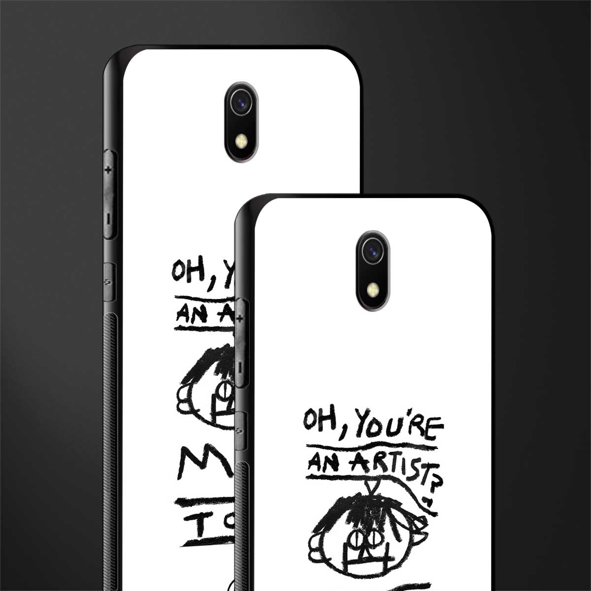 you're an artist glass case for redmi 8a image-2