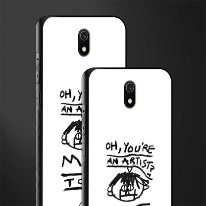 you're an artist glass case for redmi 8a image-2