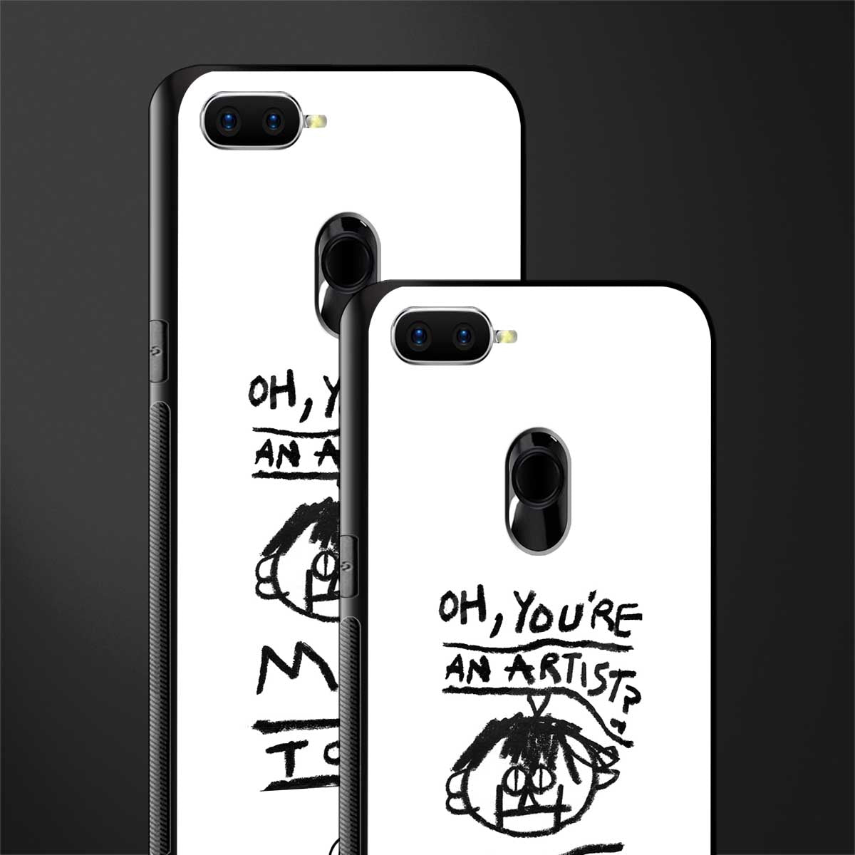 you're an artist glass case for oppo a12 image-2