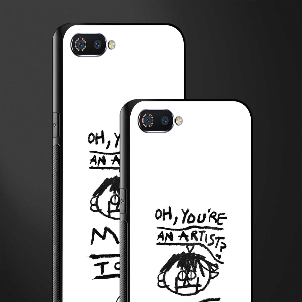 you're an artist glass case for realme c2 image-2