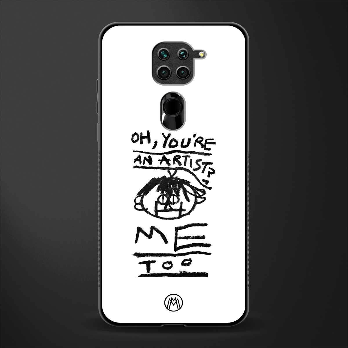 you're an artist glass case for redmi note 9 image