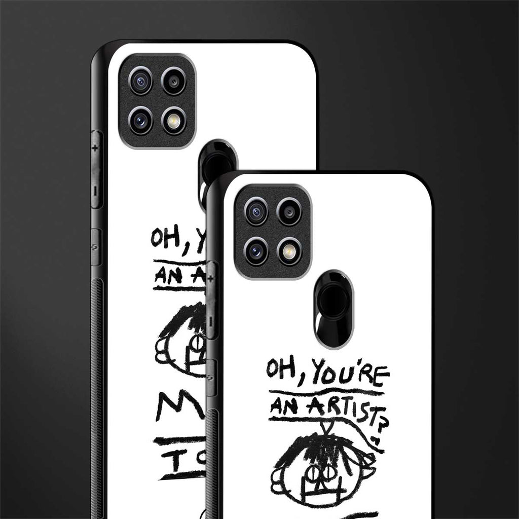 you're an artist glass case for oppo a15s image-2