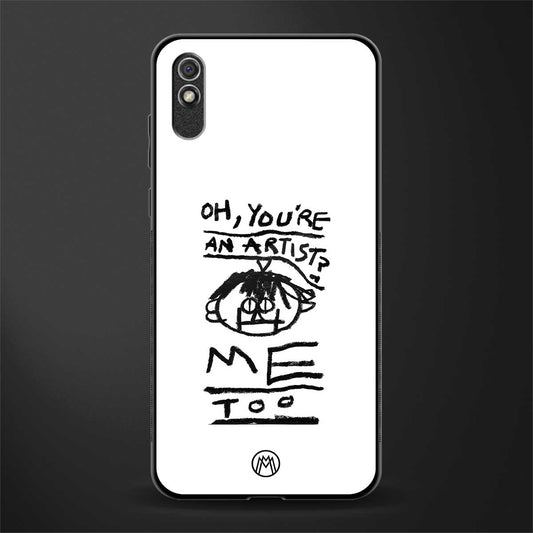 you're an artist glass case for redmi 9a image