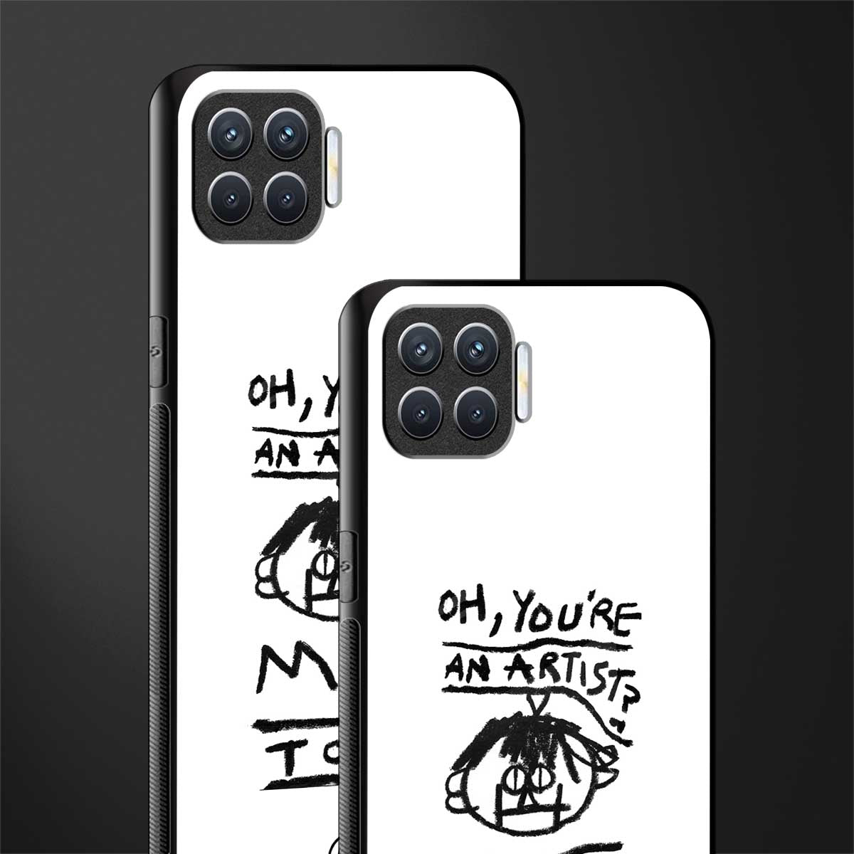 you're an artist glass case for oppo f17 image-2