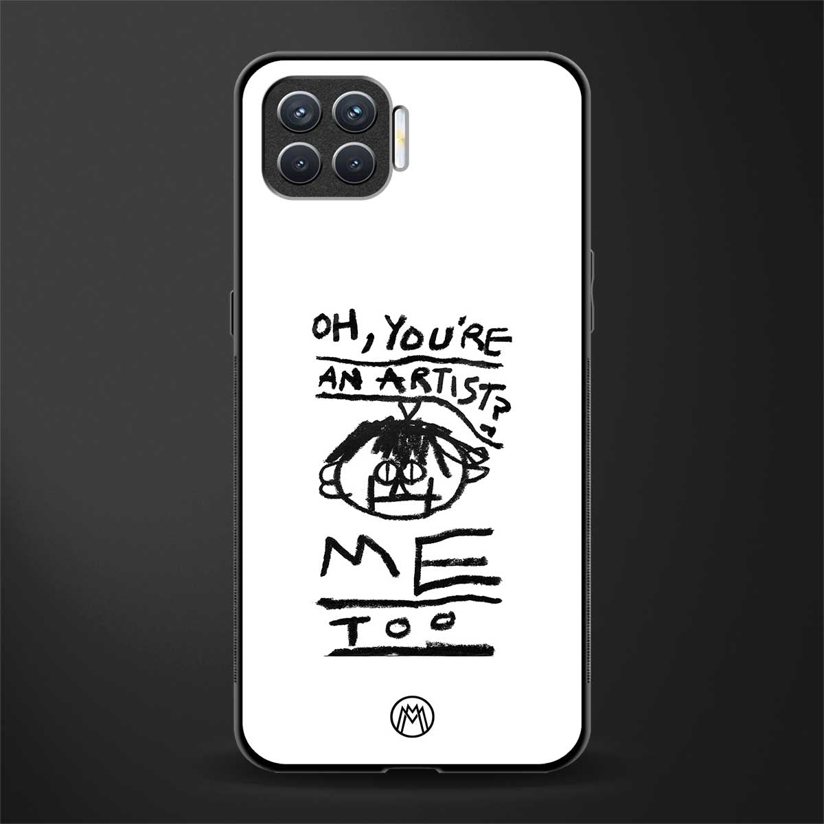 you're an artist glass case for oppo f17 image