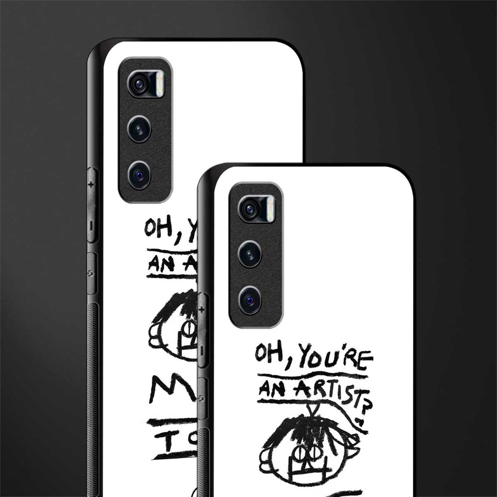you're an artist glass case for vivo v20 se image-2