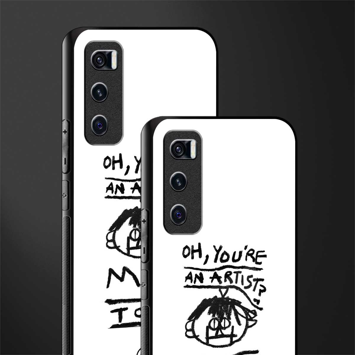 you're an artist glass case for vivo v20 se image-2