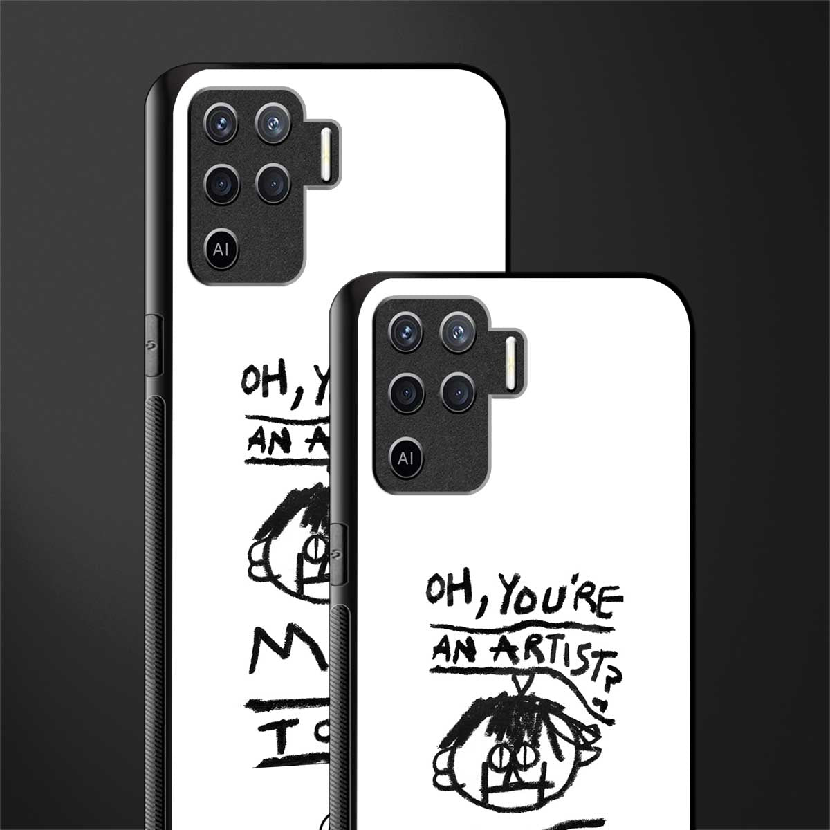 you're an artist glass case for oppo f19 pro image-2