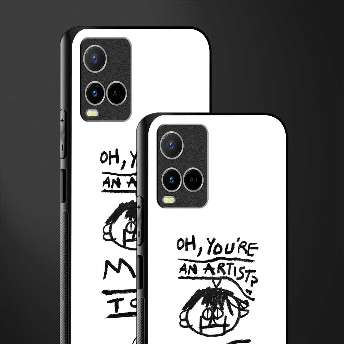 you're an artist glass case for vivo y21s image-2