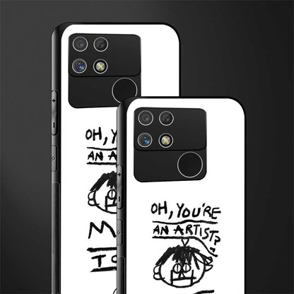 you're an artist back phone cover | glass case for realme narzo 50a