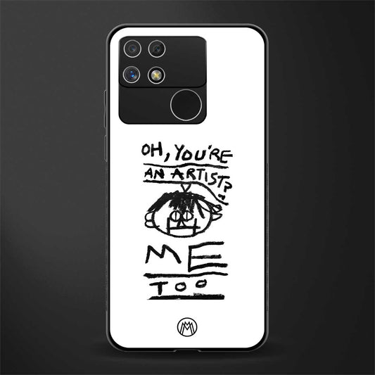 you're an artist back phone cover | glass case for realme narzo 50a