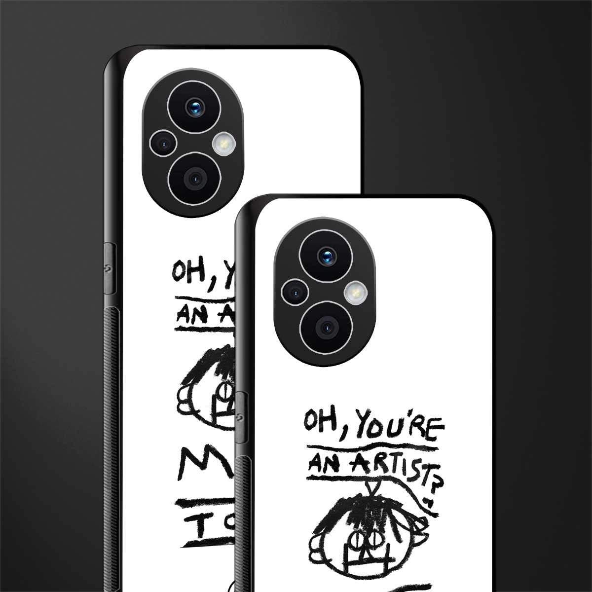 you're an artist back phone cover | glass case for oppo f21 pro 5g